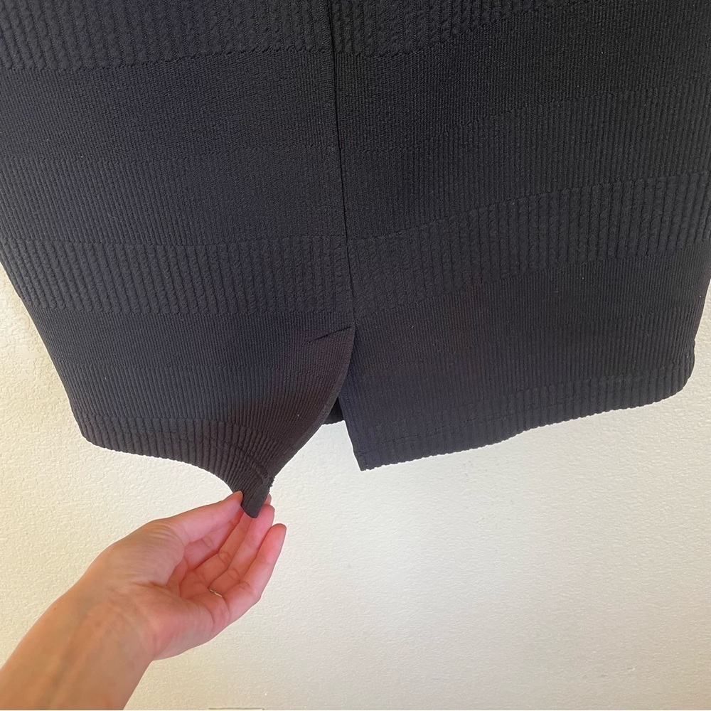 Soho Black Pullon Stretch Pencil Skirt S Minimalist Workwear Office Career - Picture 6 of 8